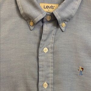 Vintage Men’s Levi's Blue Casual Button Down Shirt
